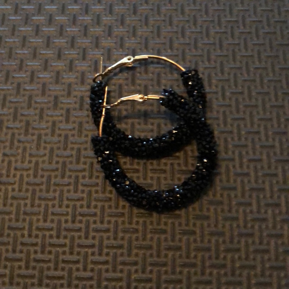 Black Shimmer Earrings